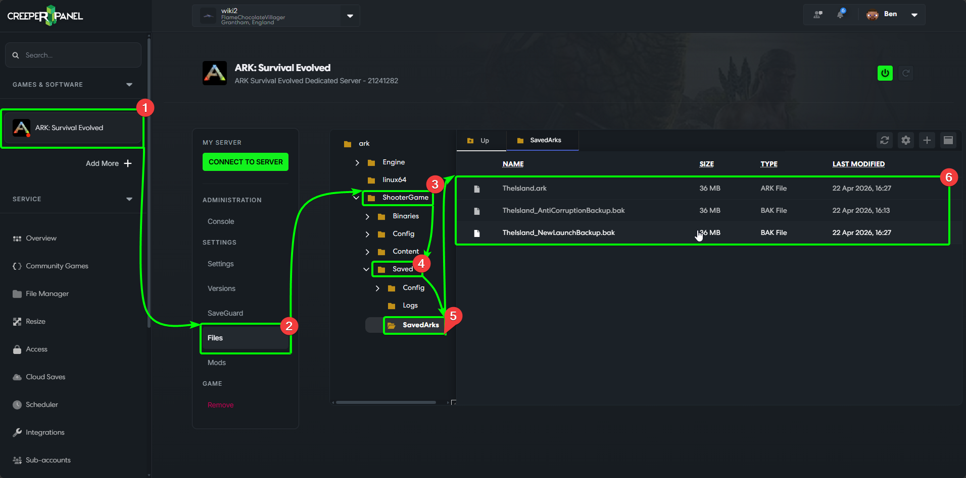 CreeperPanel Ark FileManager