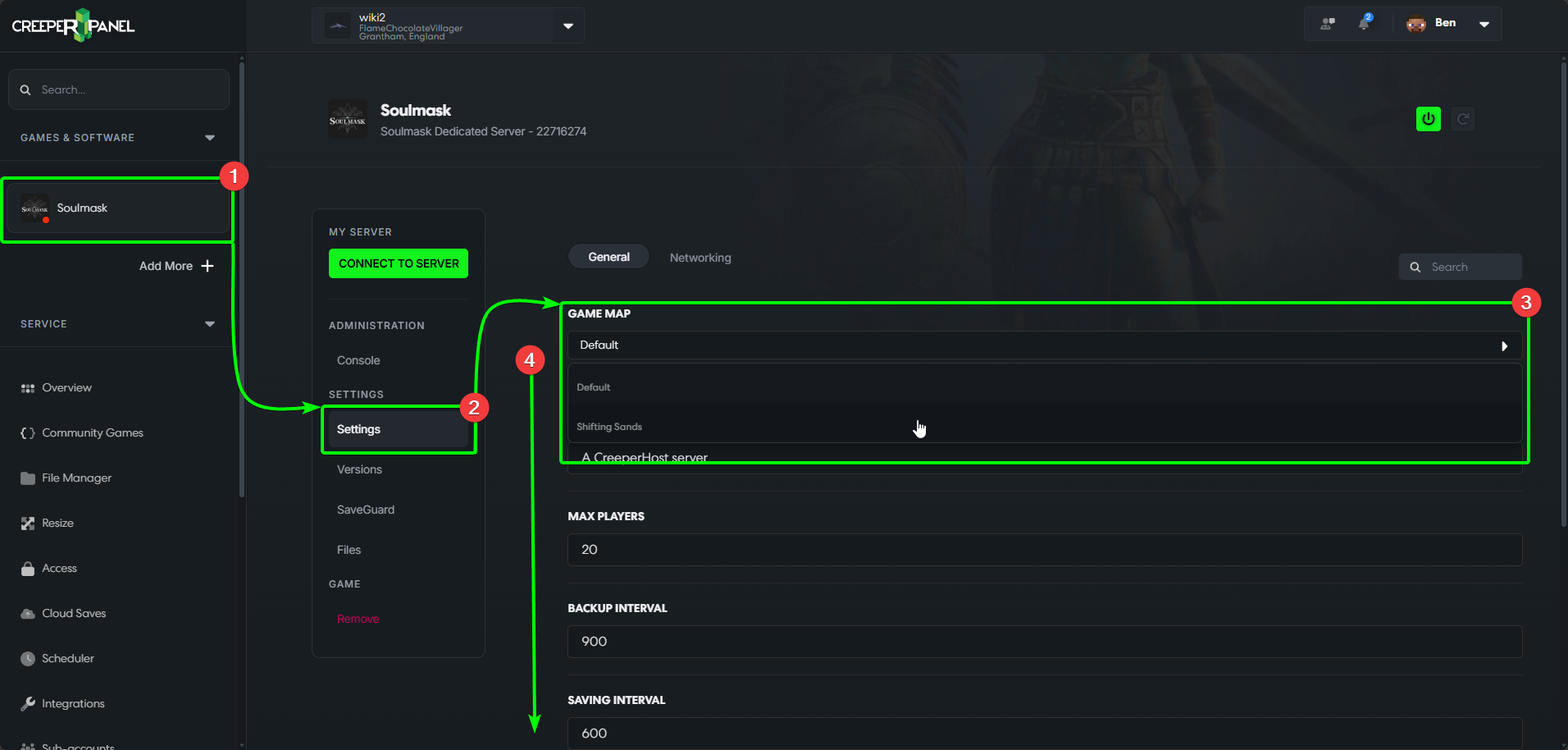 CreeperPanel Soulmask World Change