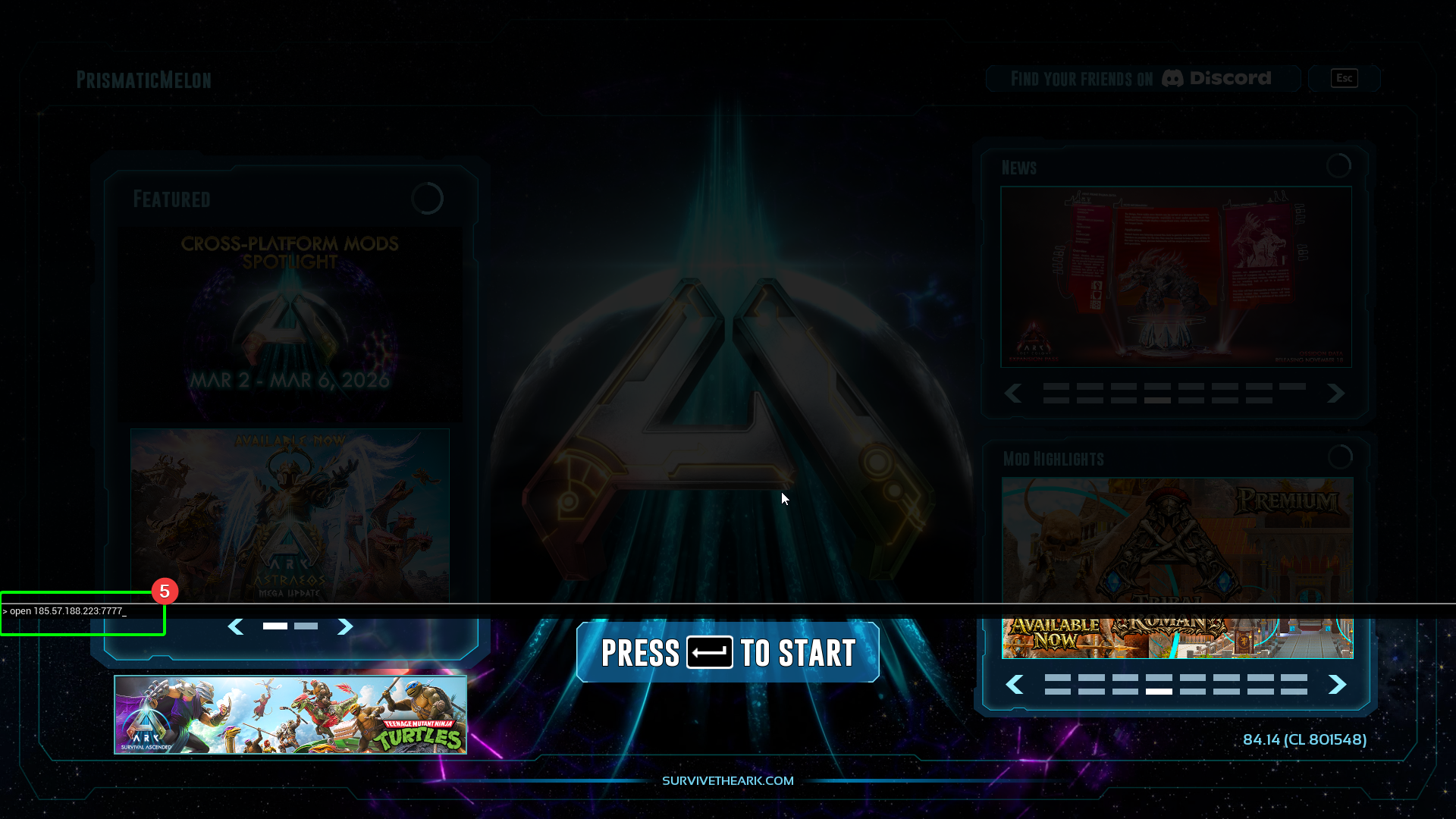 CreeperPanel ARK Connect