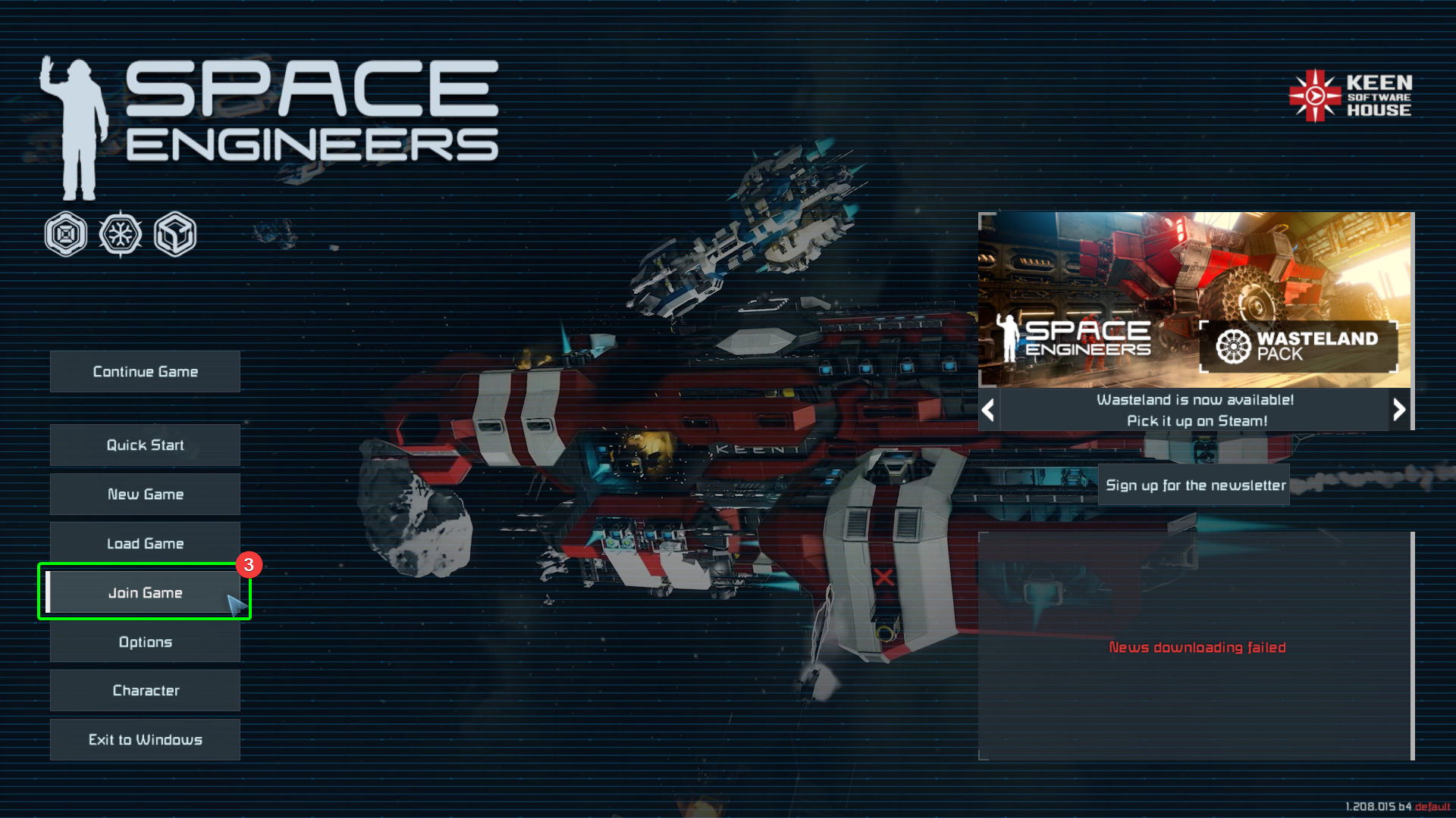 CreeperPanel Space Engineers Connect