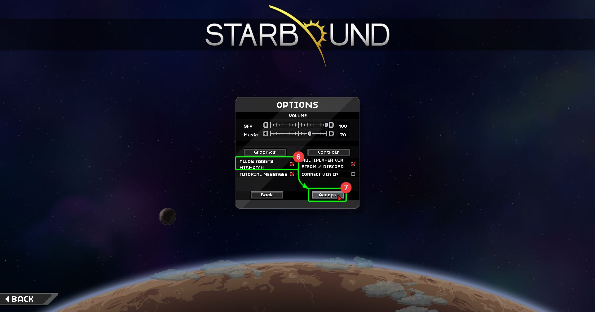 CreeperPanel Starbound Connect