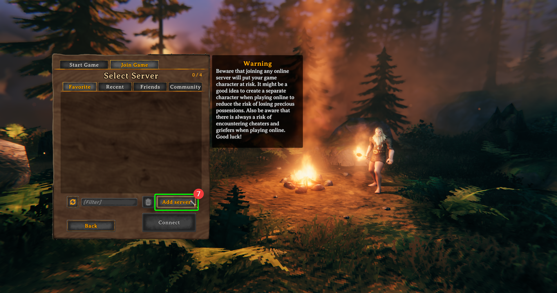 CreeperPanel Valheim Connect