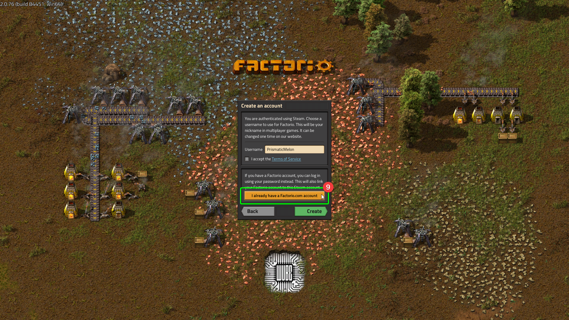 CreeperPanel Factorio Connect