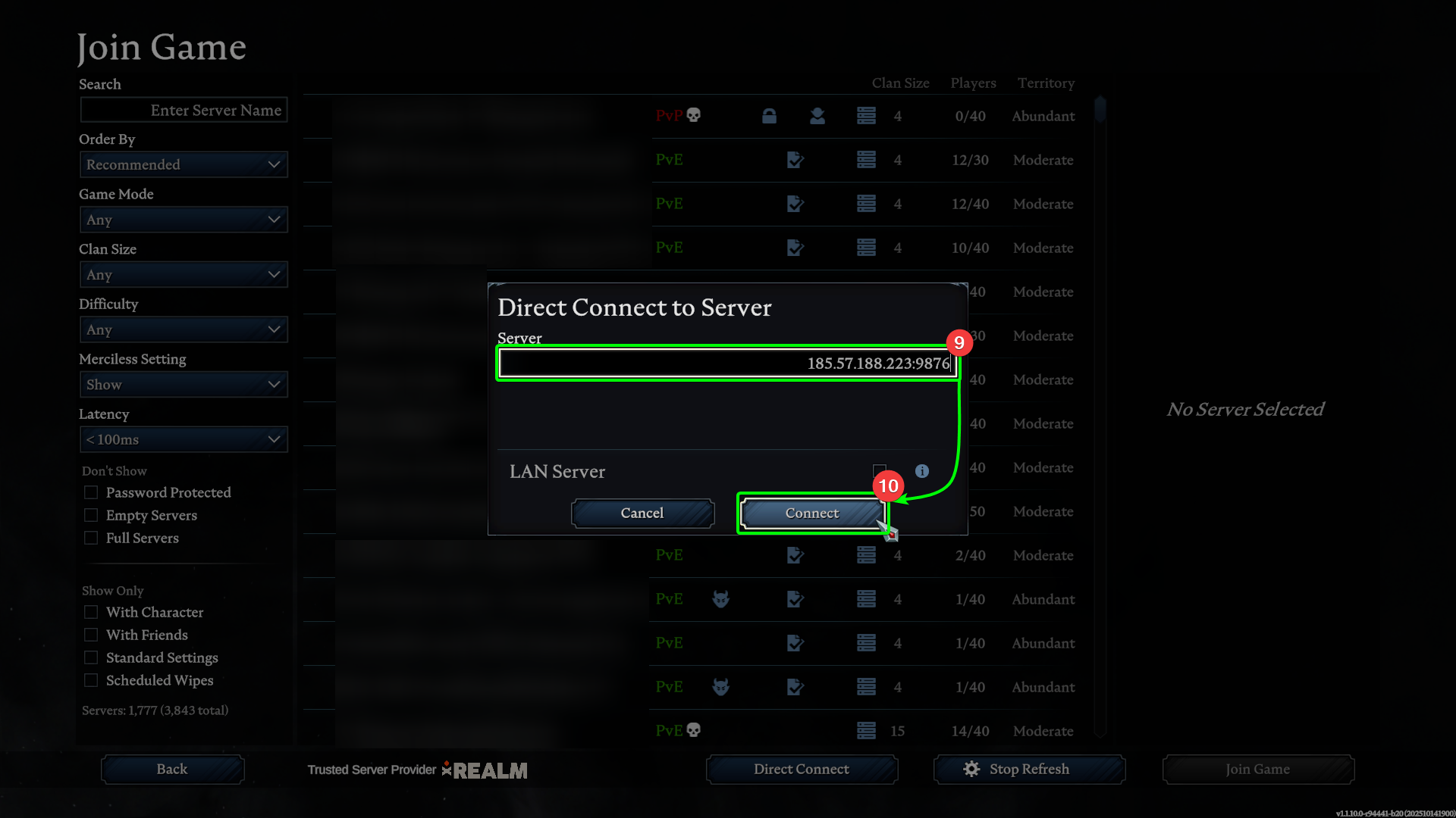 CreeperPanel VRising Connect