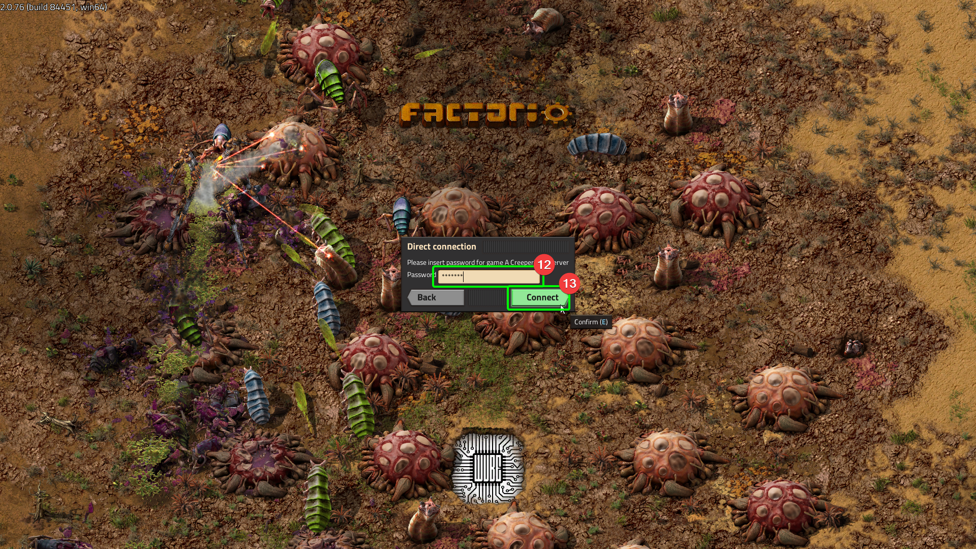 CreeperPanel Factorio Connect
