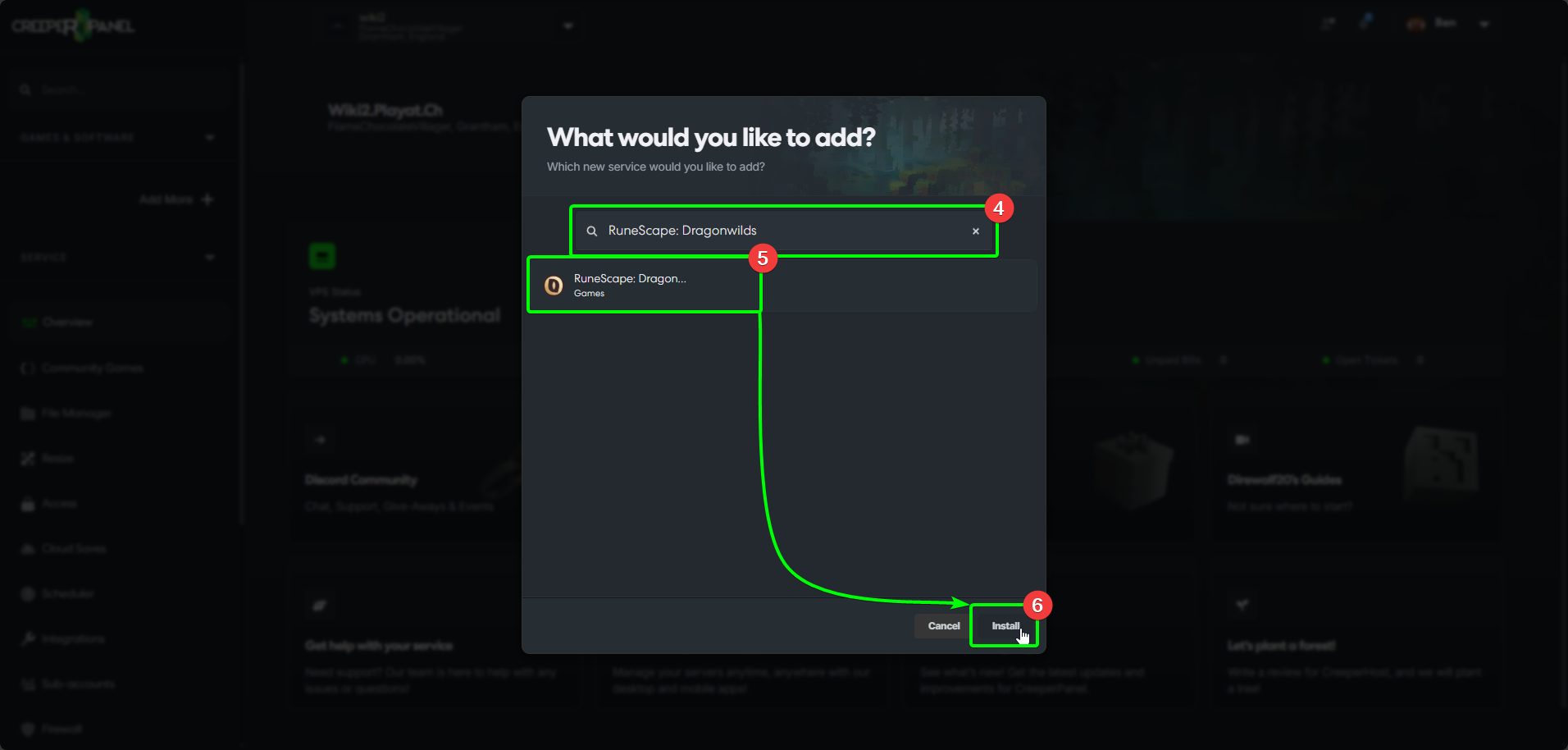 CreeperPanel RuneScape: Dragonwilds Create