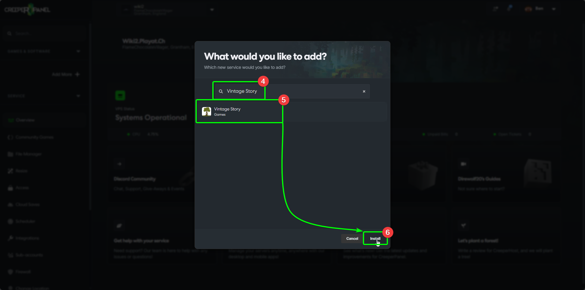 CreeperPanel Vintage Story Create Instance