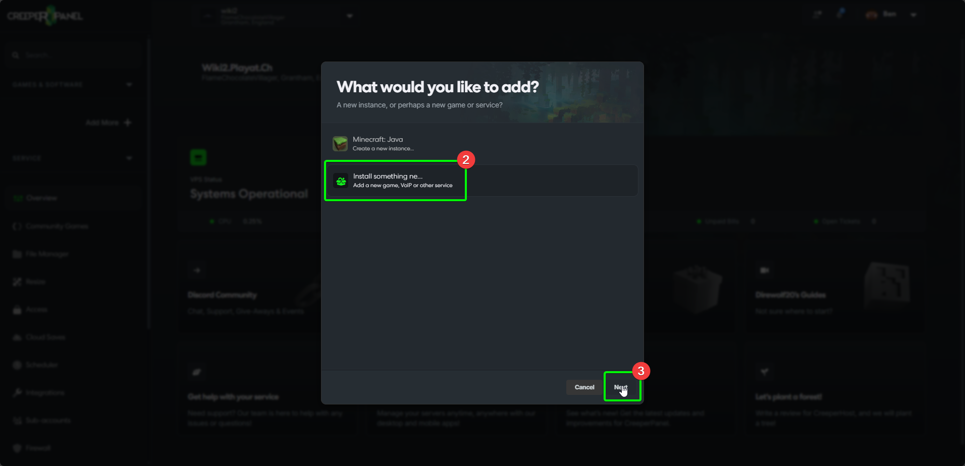 CreeperPanel Add Nightingale