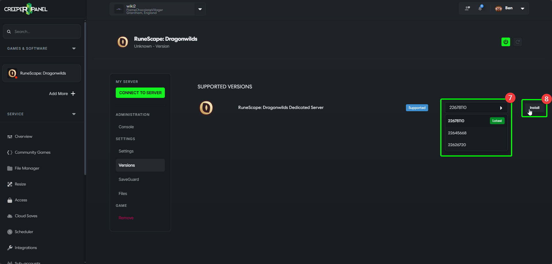 CreeperPanel RuneScape: Dragonwilds Create