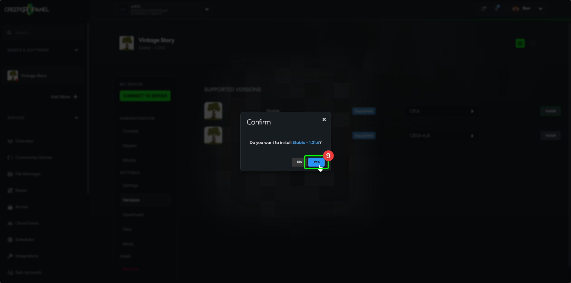 CreeperPanel Vintage Story Create Instance