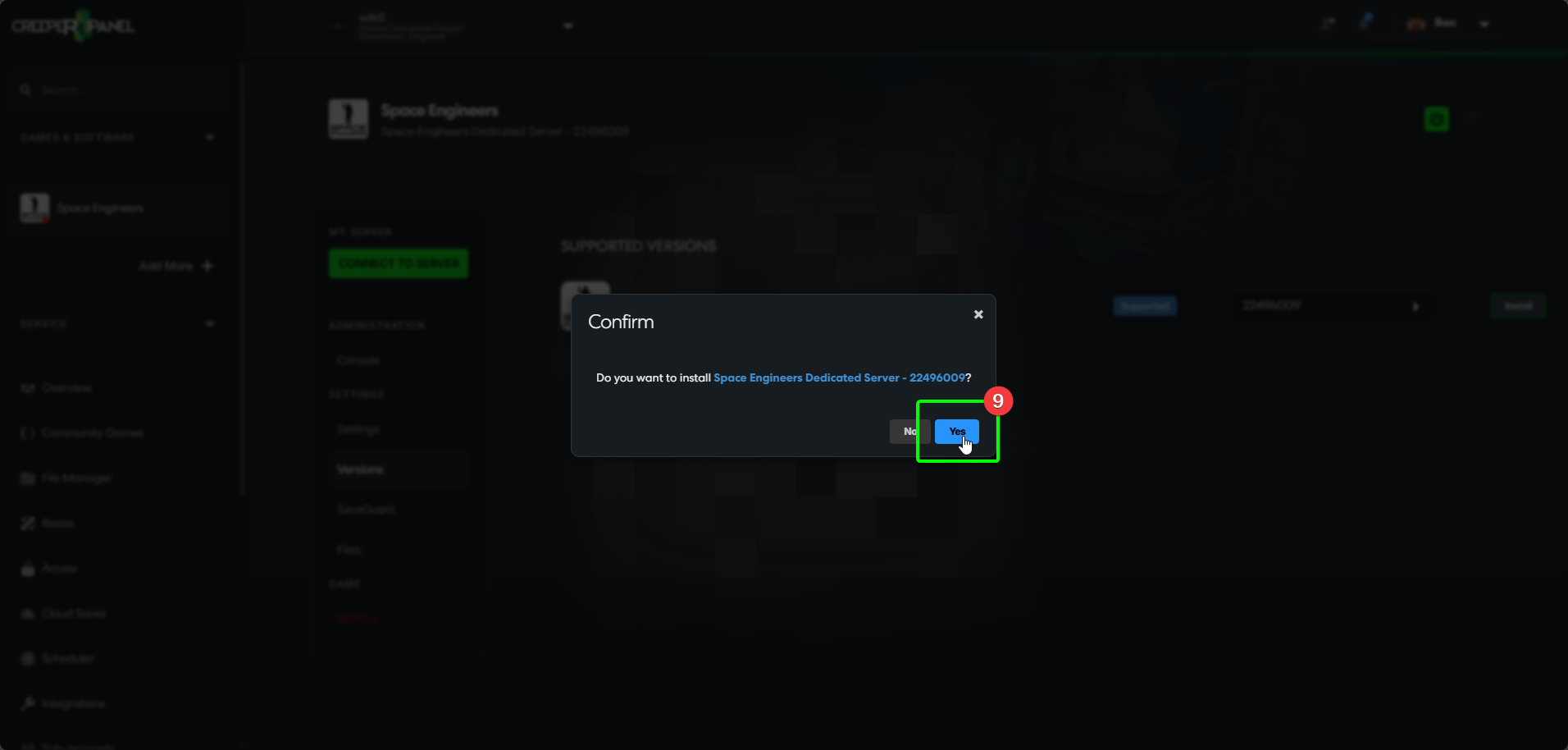 CreeperPanel Space Engineers Install