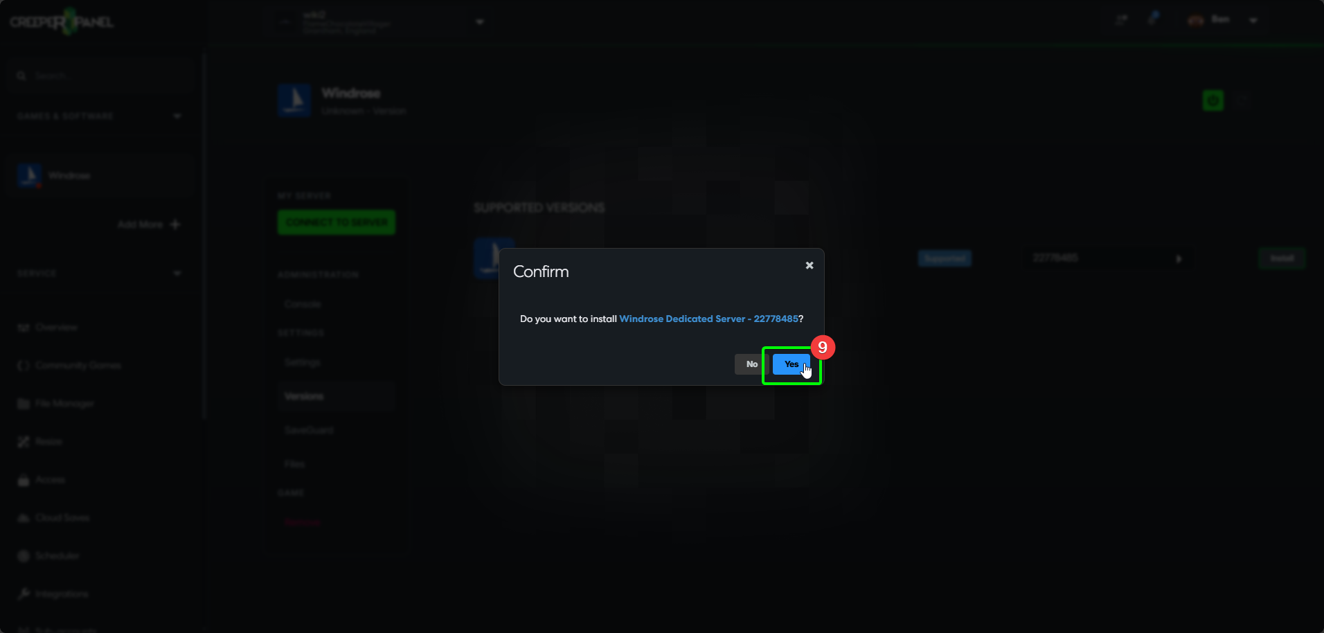 CreeperPanel Windrose Create Instance