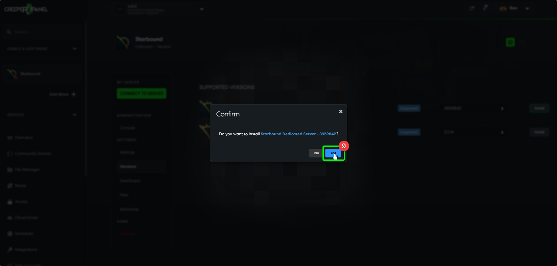 CreeperPanel Starbound Install