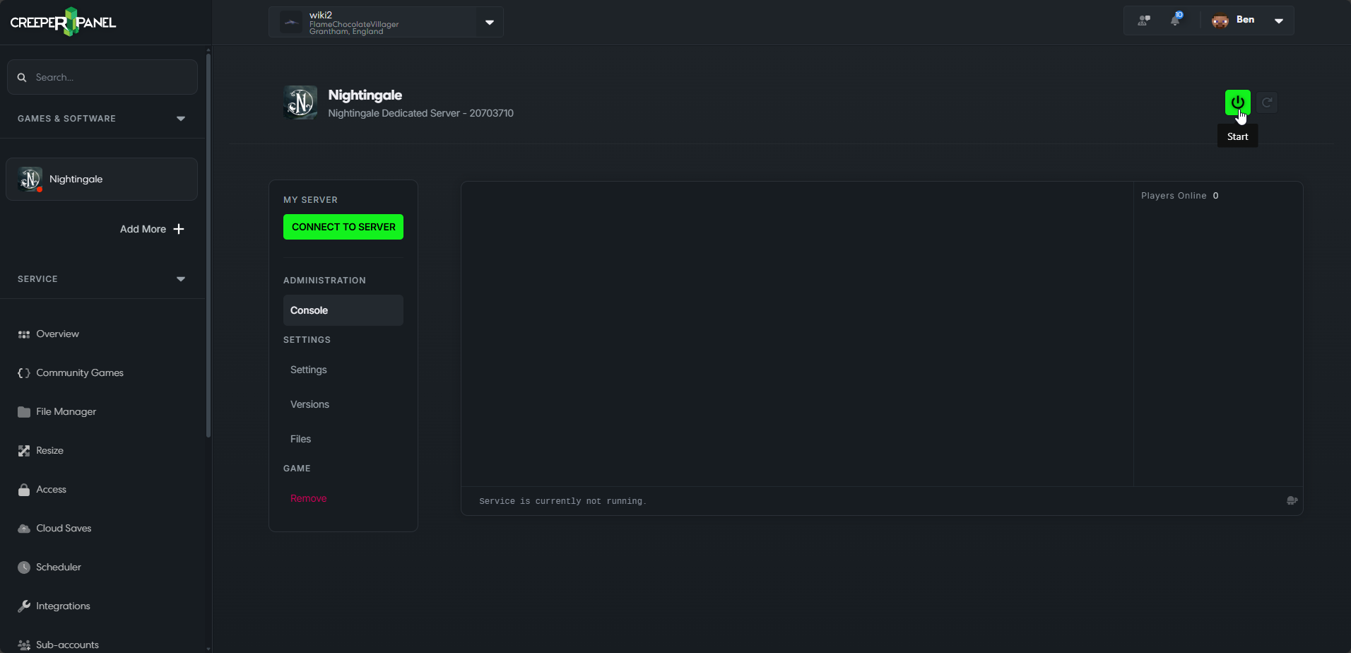CreeperPanel Add Nightingale