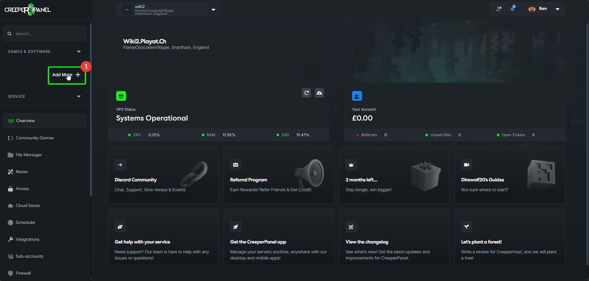 CreeperPanel DayZ Create