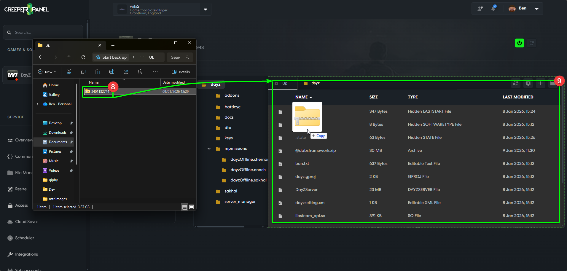 CreeperPanel DayZ Modding