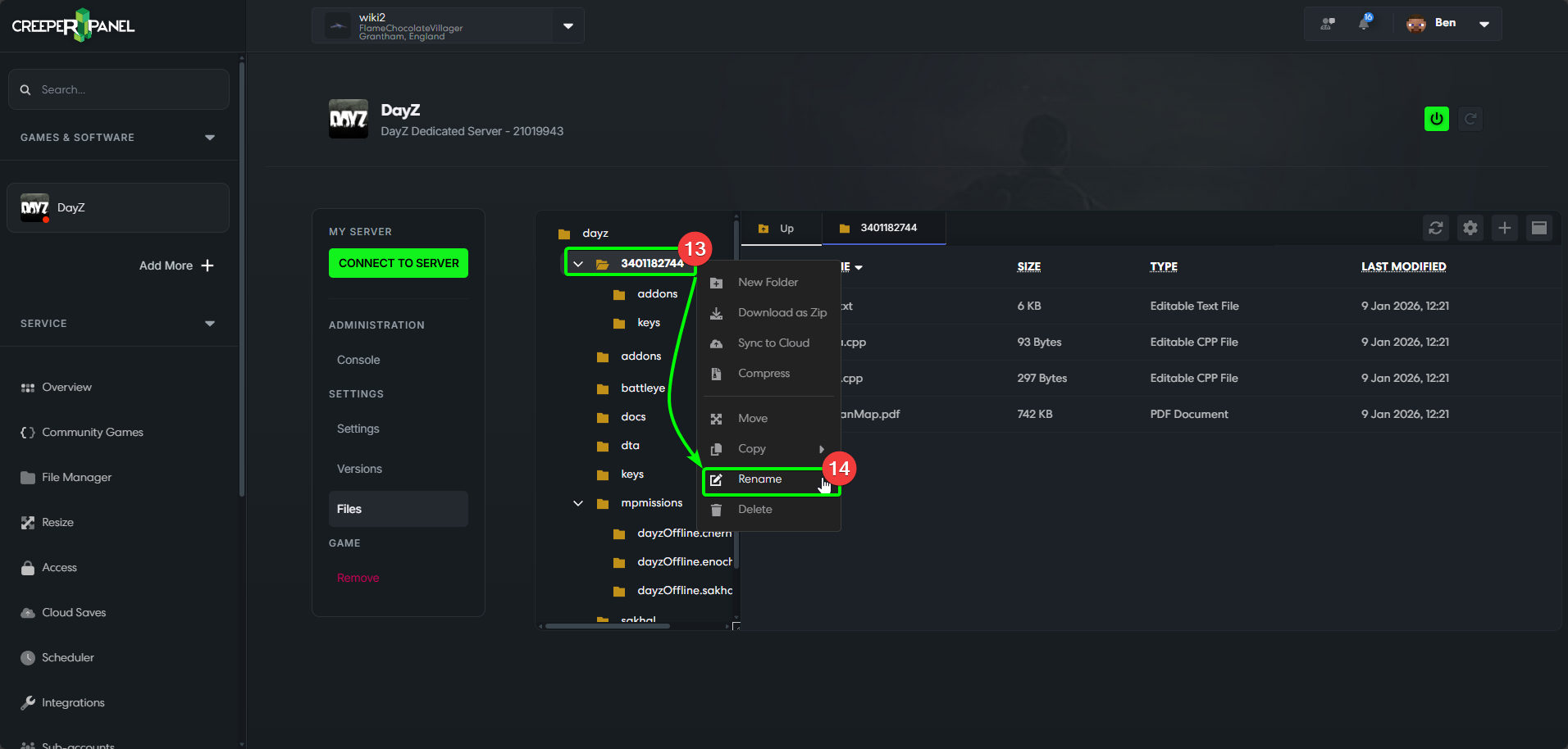 CreeperPanel DayZ Modding