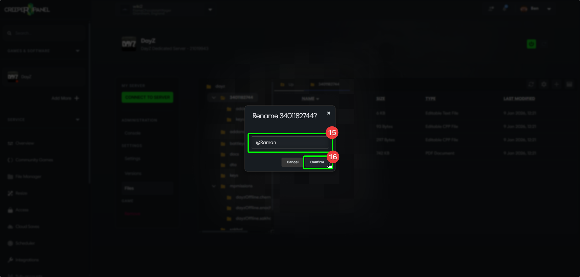 CreeperPanel DayZ Modding