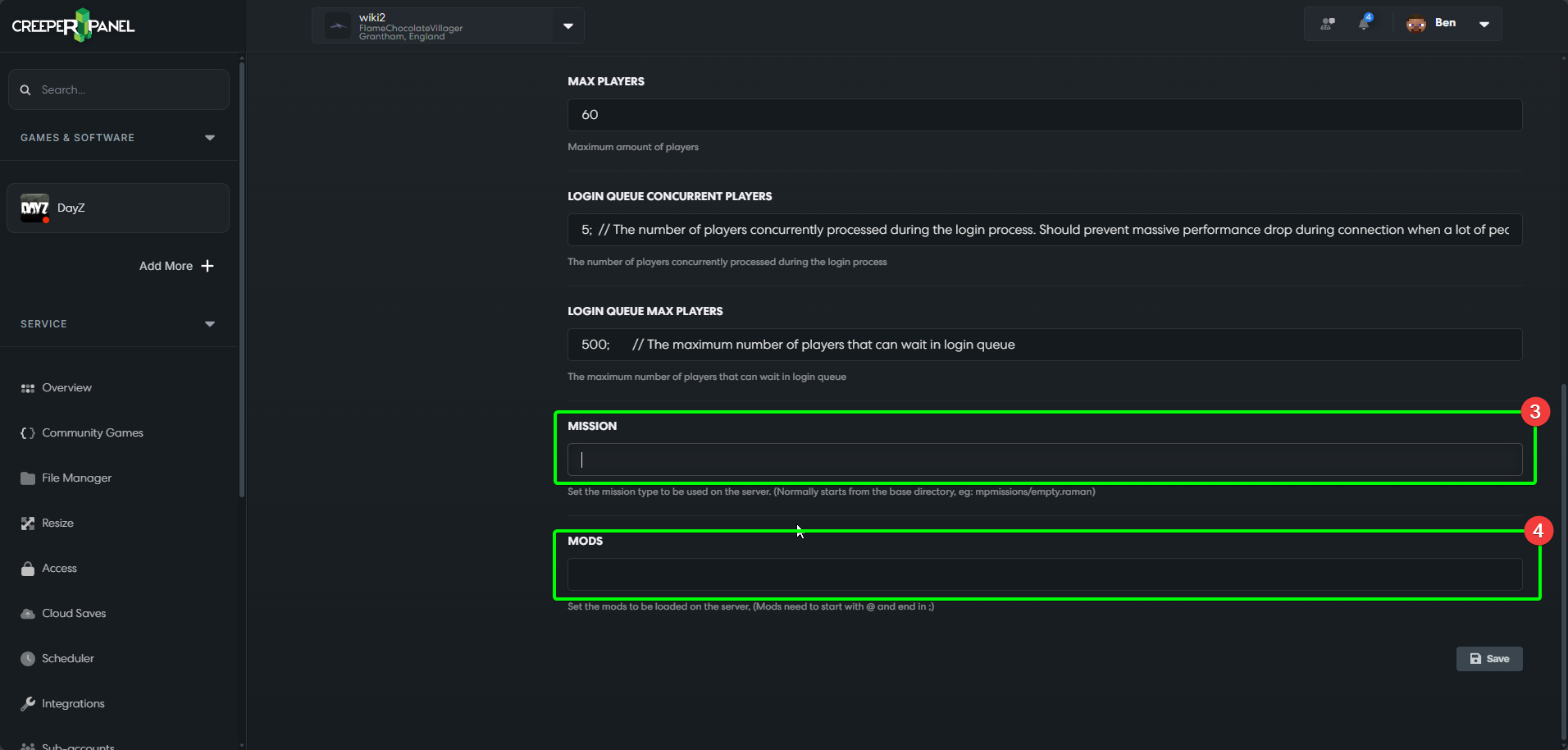 CreeperPanel DayZ Modding Enable