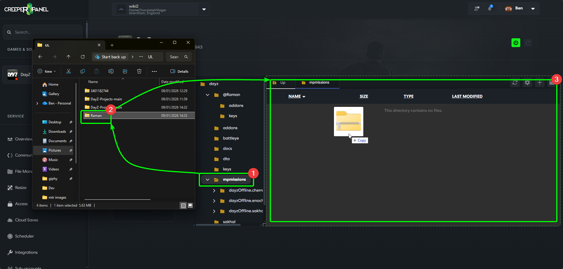 CreeperPanel DayZ Modding MP