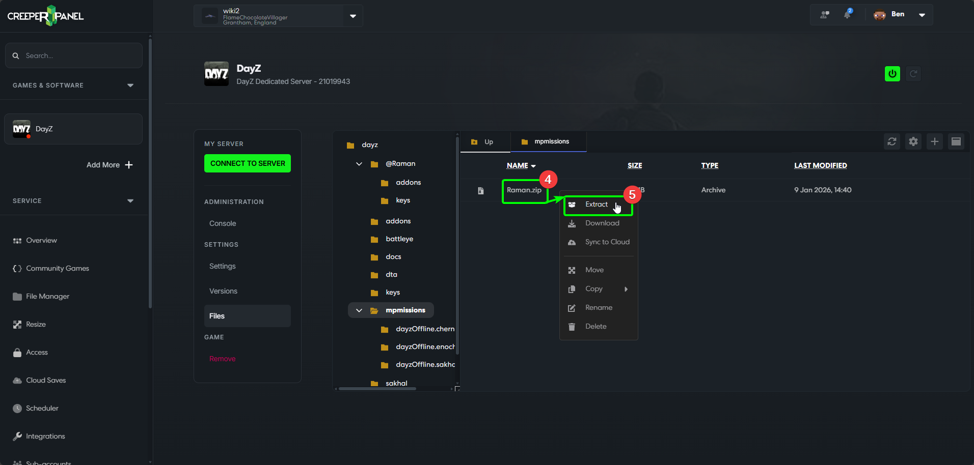 CreeperPanel DayZ Modding MP