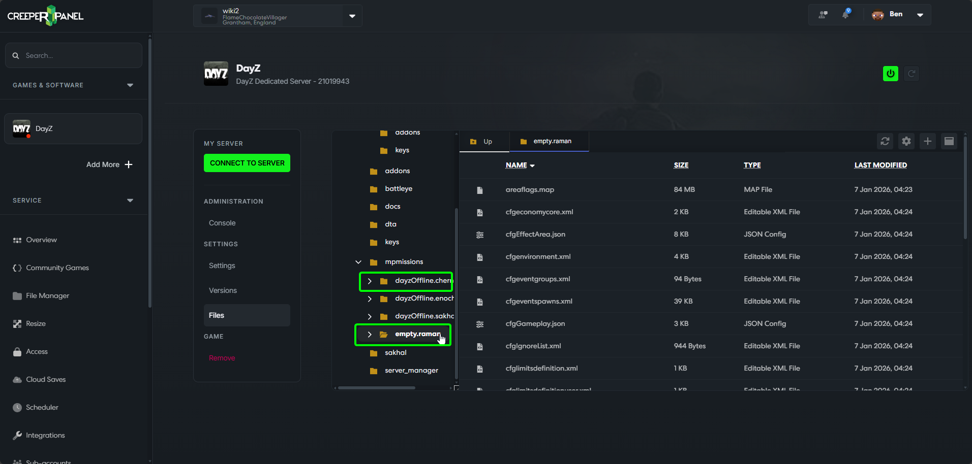 CreeperPanel DayZ Modding MP