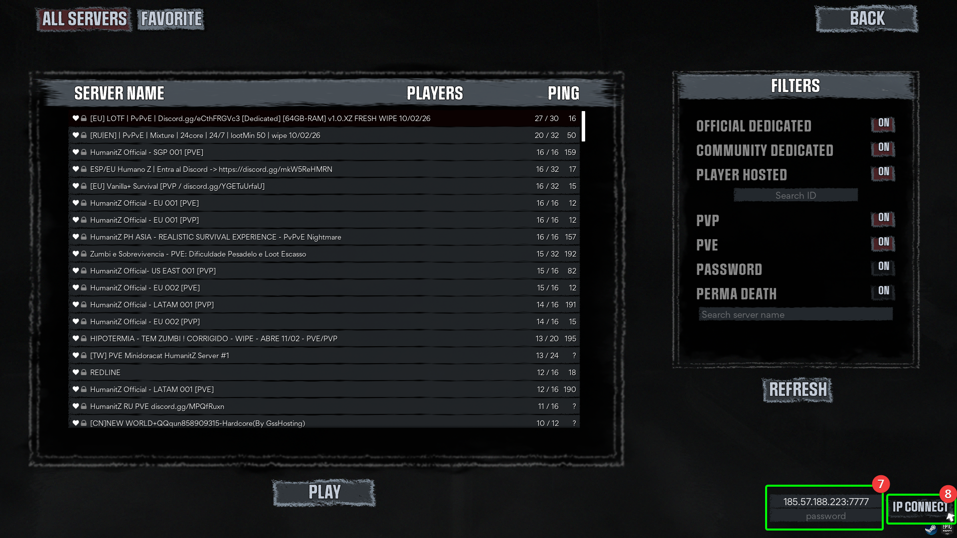 CreeperPanel HumanitZ Connect