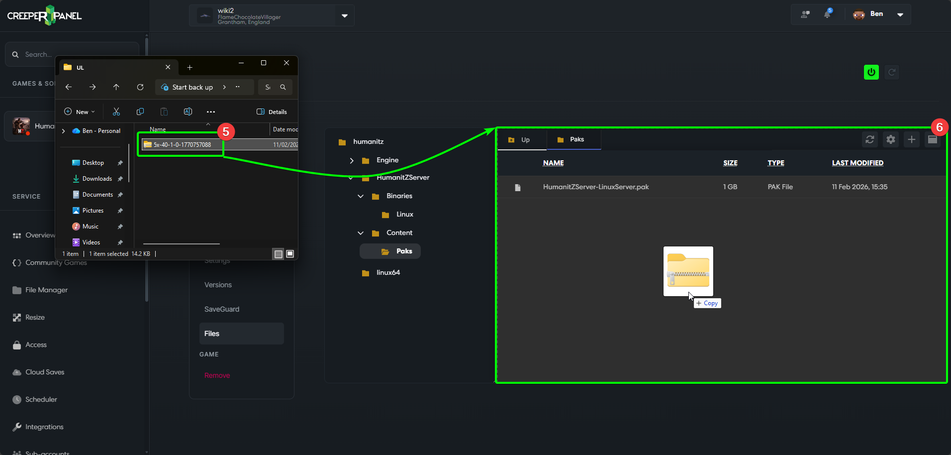 CreeperPanel HumanitZ Mods