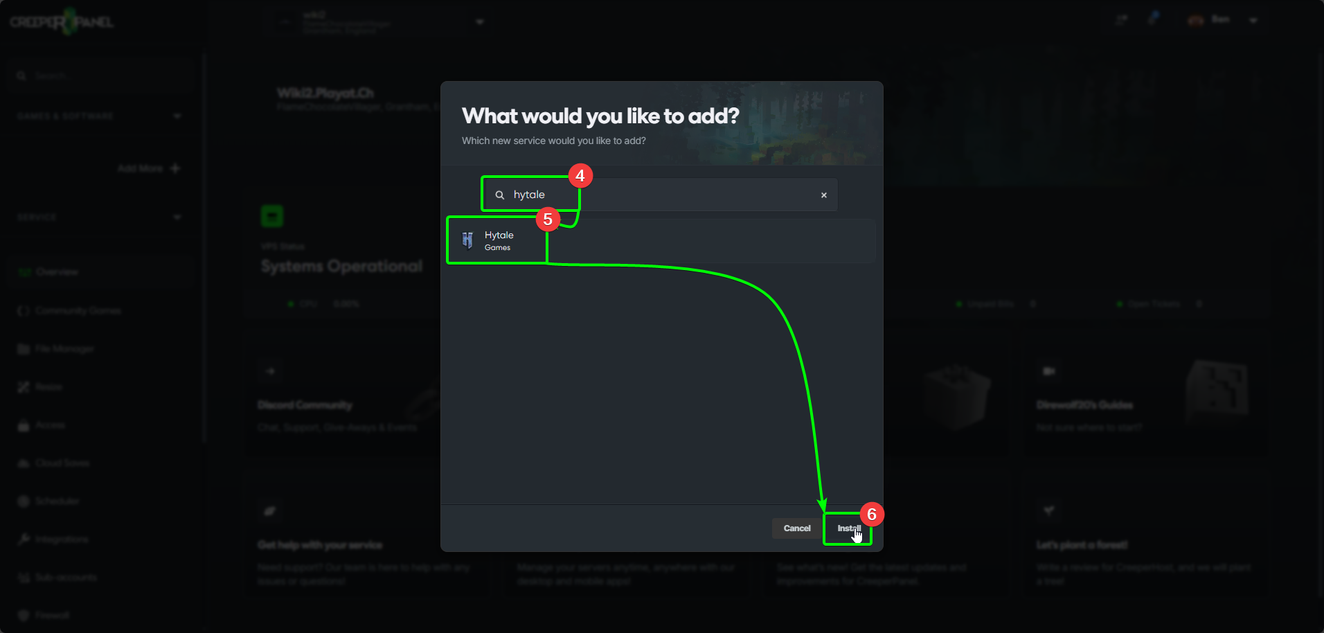 CreeperPanel Hytale Install