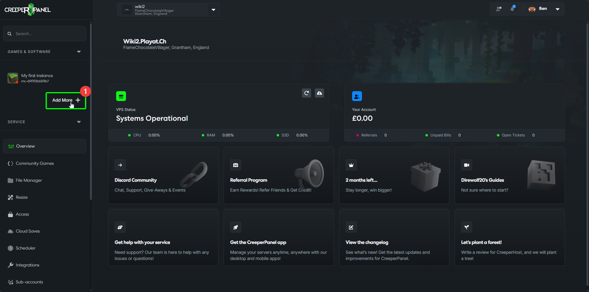 CreeperPanel Install Additional Software Add More