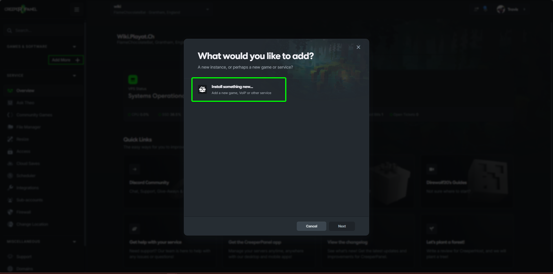 CreeperPanel Overview