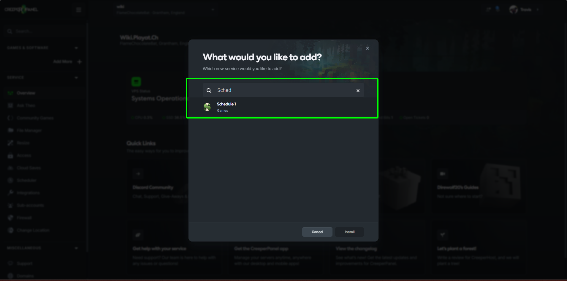 CreeperPanel Overview