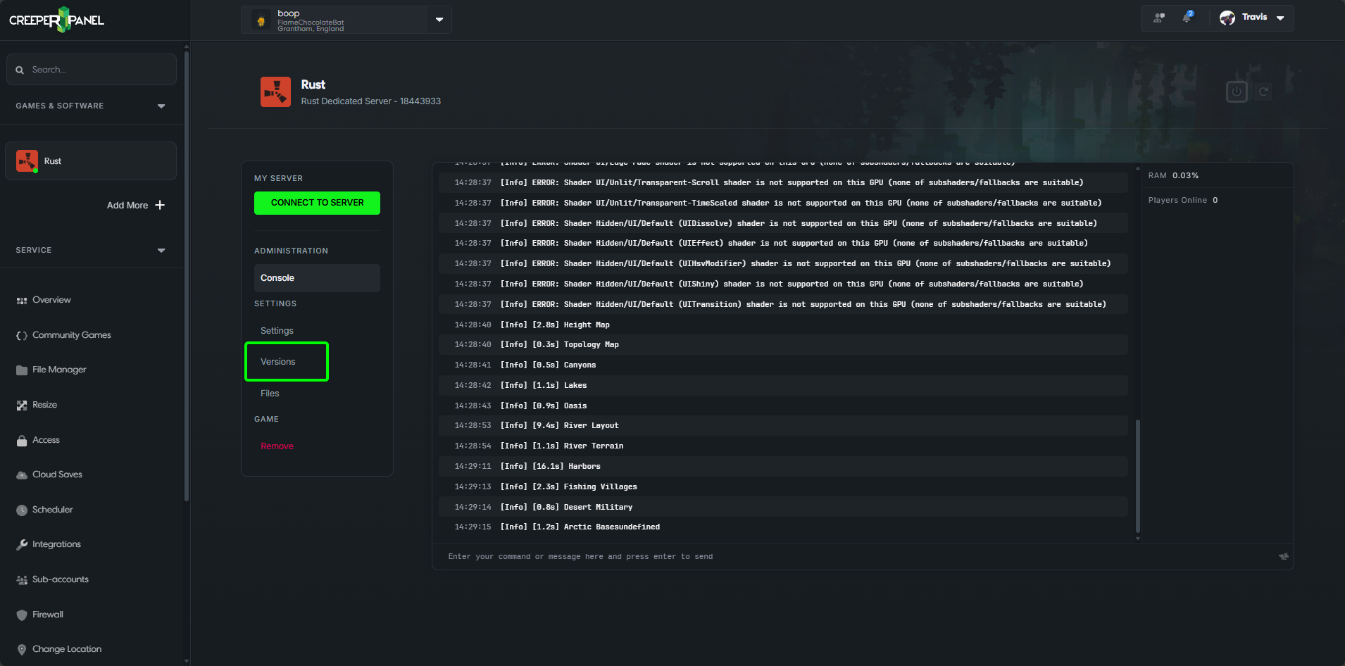 Docs Version Dropdown