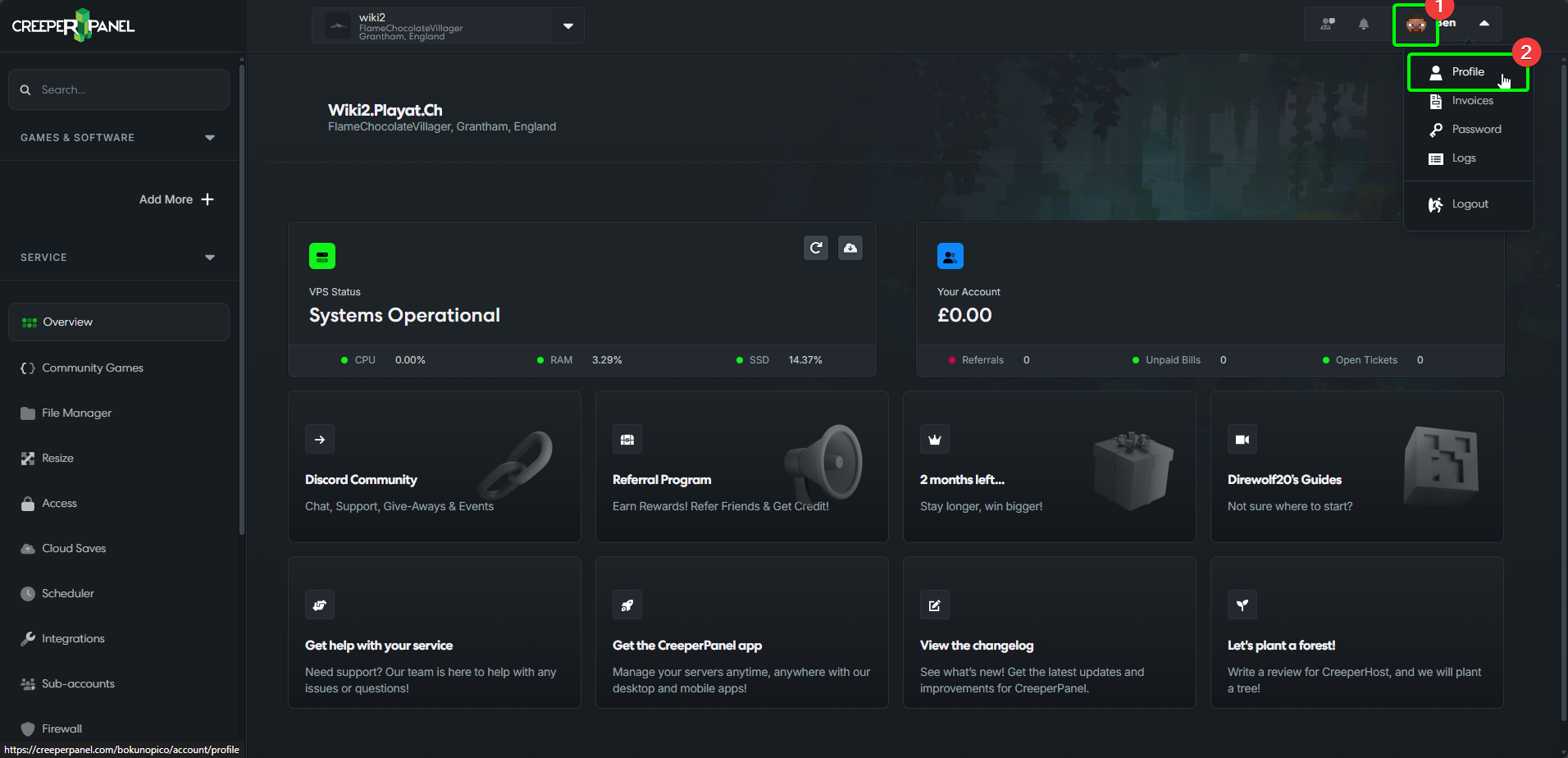 CreeperPanel Playments Scheme