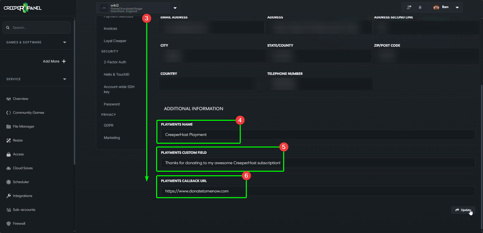 CreeperPanel Playments Scheme