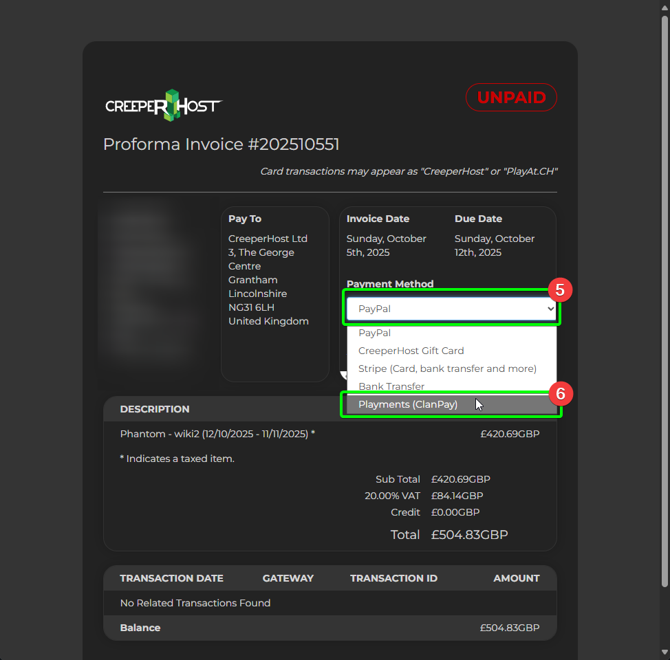 CreeperPanel Playments Scheme