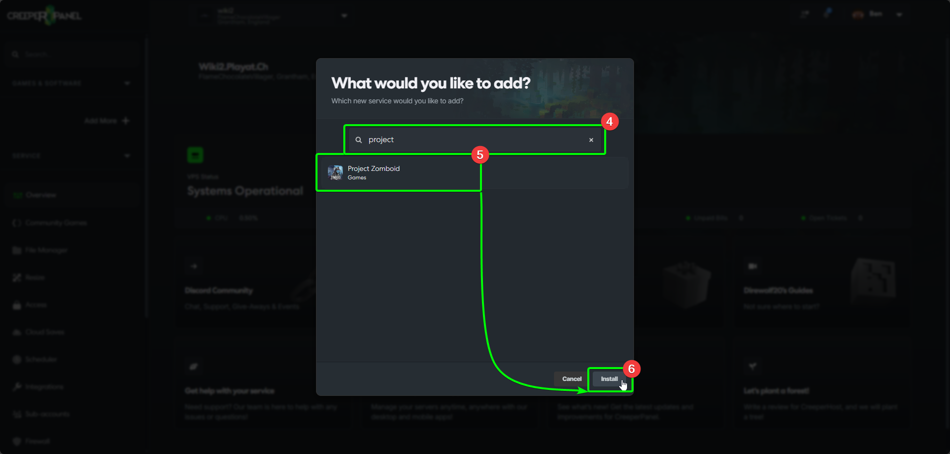 CreeperPanel Project Zomboid Install