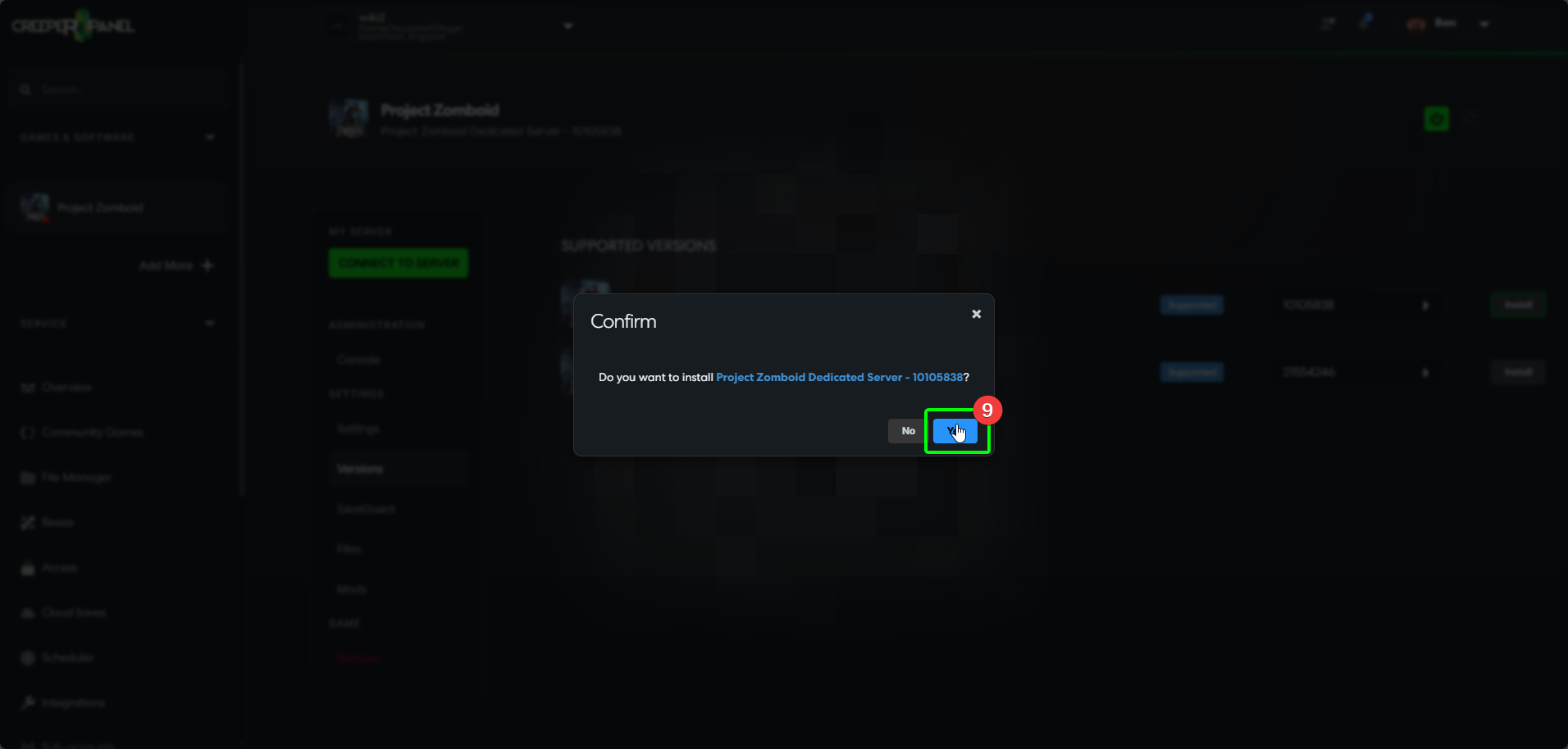 CreeperPanel Project Zomboid Install