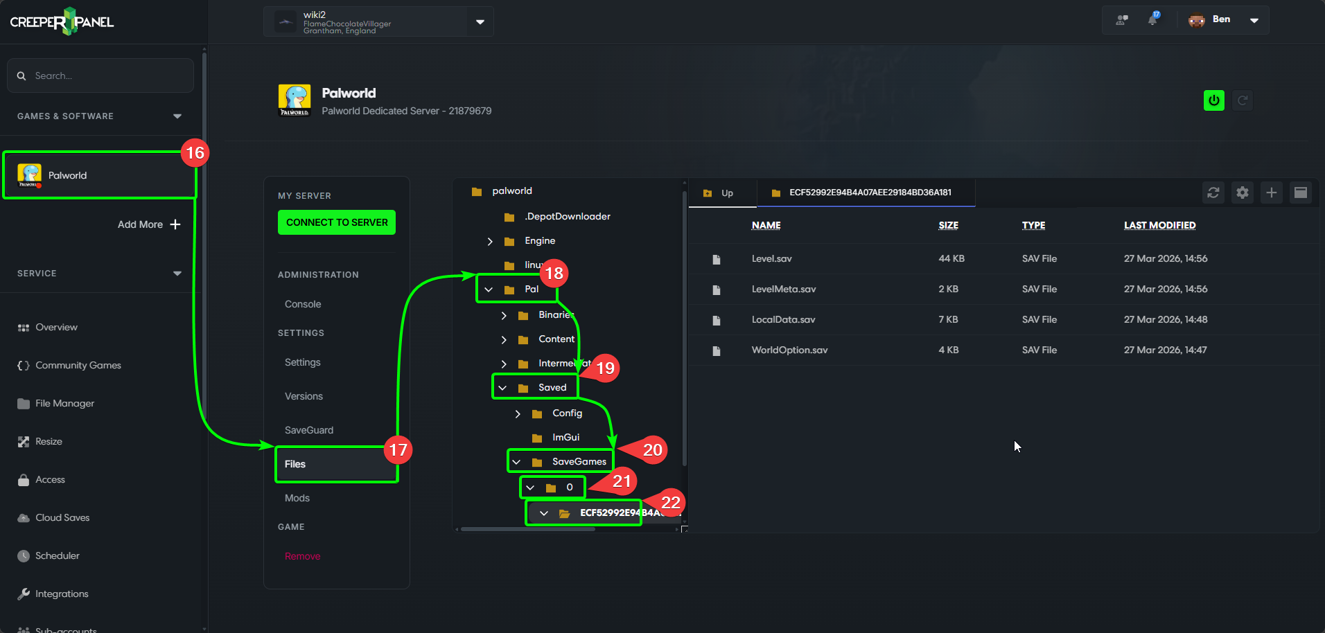 CreeperPanel Palworld RandomSpawn