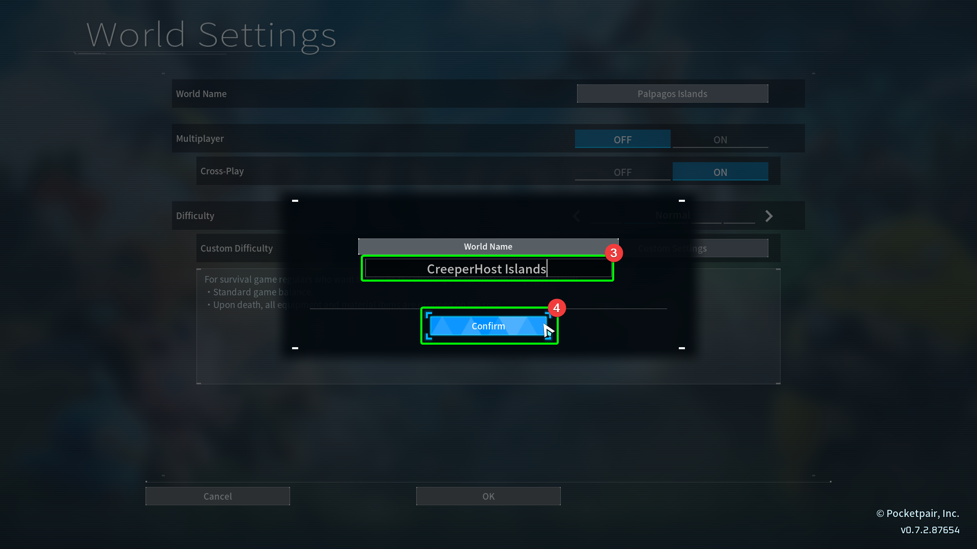 CreeperPanel Palworld RandomSpawn
