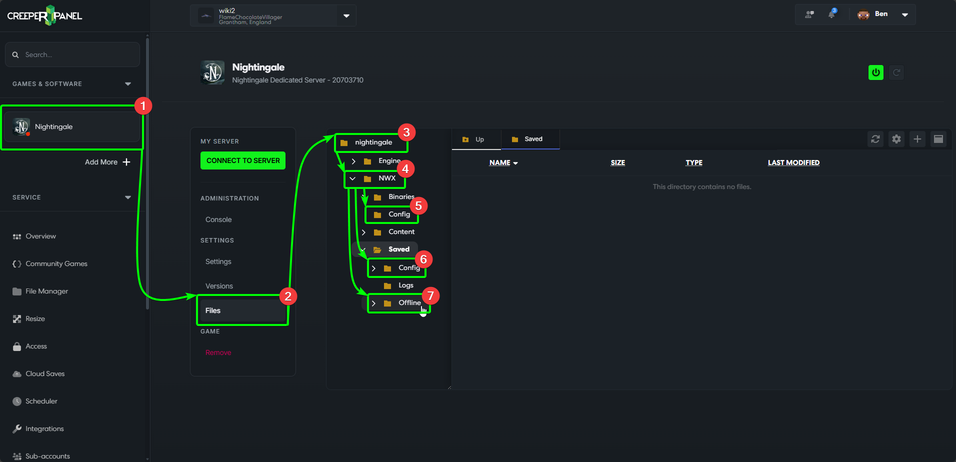 CreeperPanel Saves Nightingale
