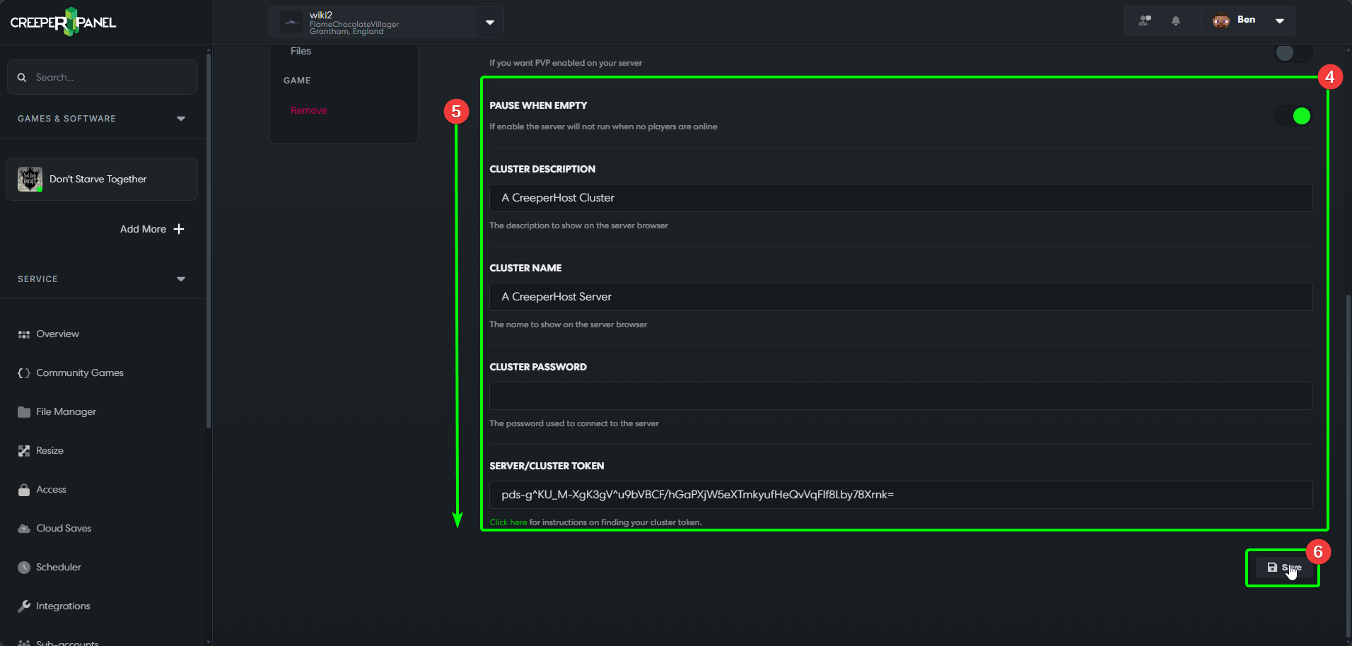 CreeperPanel DST Settings