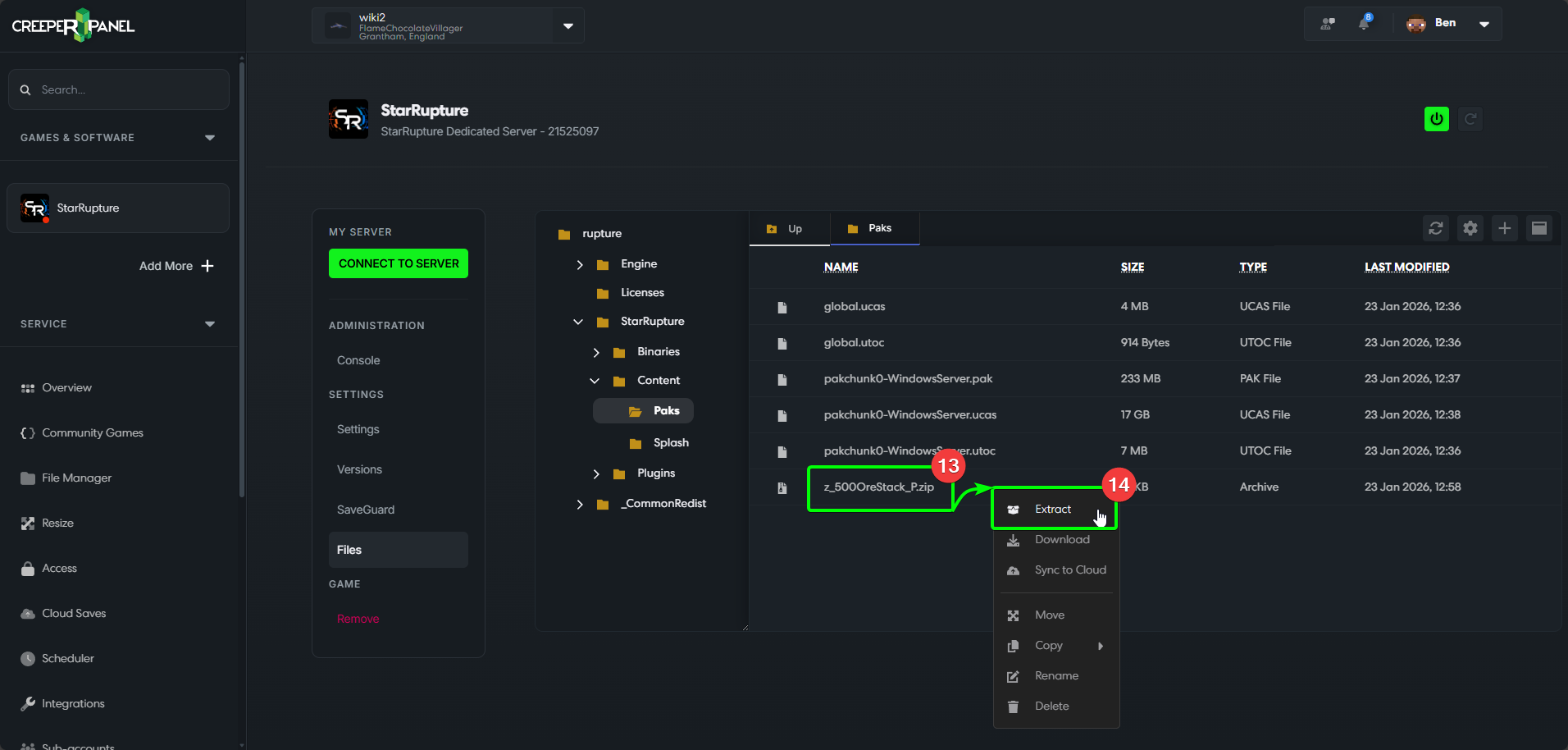 CreeperPanel StarRupture Mods