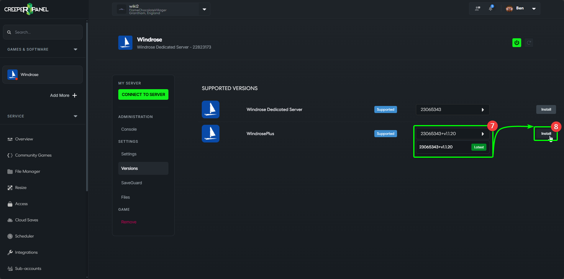 CreeperPanel WindrosePlus Install New